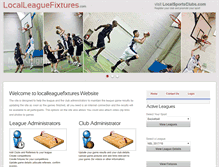 Tablet Screenshot of localleaguefixtures.com